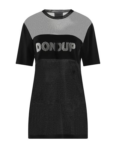 Dondup Woman T-shirt Black Size 4 Viscose, Polyamide, Polyester