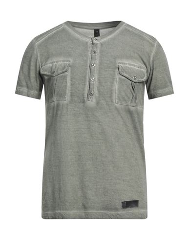 Man T-shirt Grey Size M Cotton, Modal