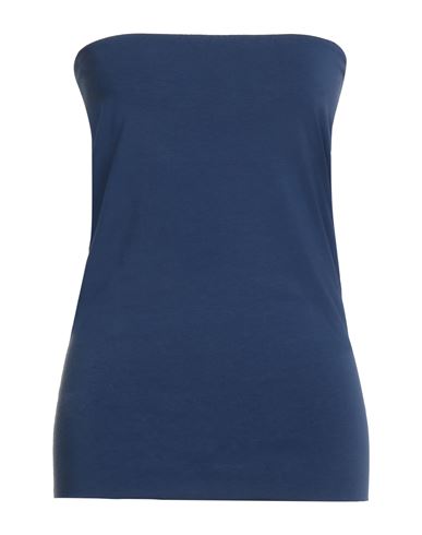 Brunello Cucinelli Woman Top Navy Size Xl Cotton, Elastane