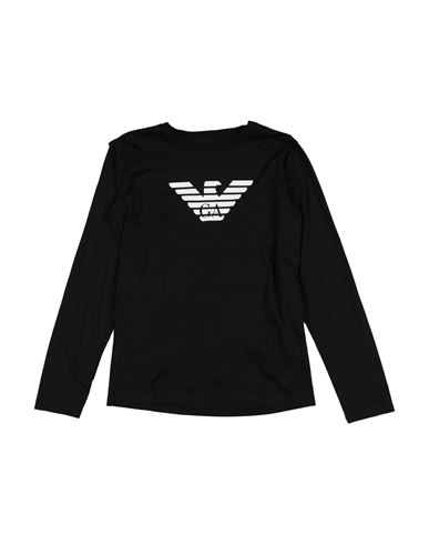 Emporio Armani Toddler Boy T-shirt Black Size 6 Cotton In Black