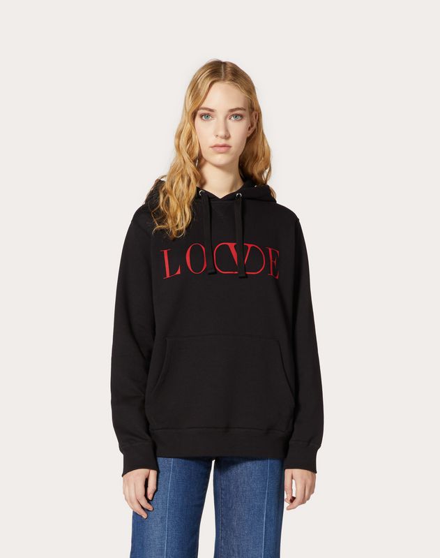 FELPA CON CAPPUCCIO VALENTINO LOVE