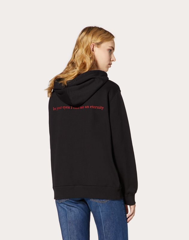 FELPA CON CAPPUCCIO VALENTINO LOVE