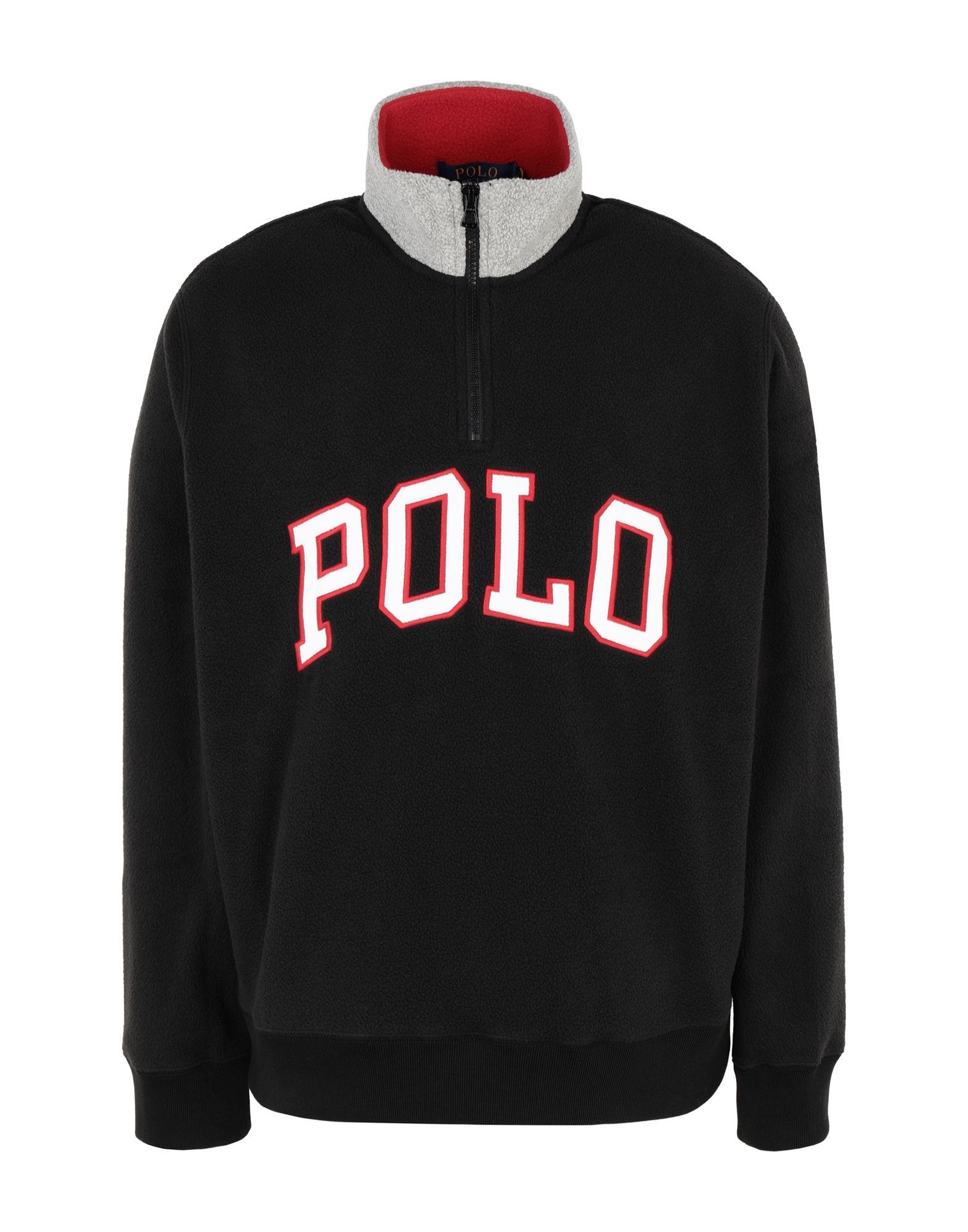《セール開催中》POLO RALPH LAUREN メンズ スウェットシャツ ブラック XS ポリエステル 100% HALF-ZIP MOCKNECK POLAR FLEECE