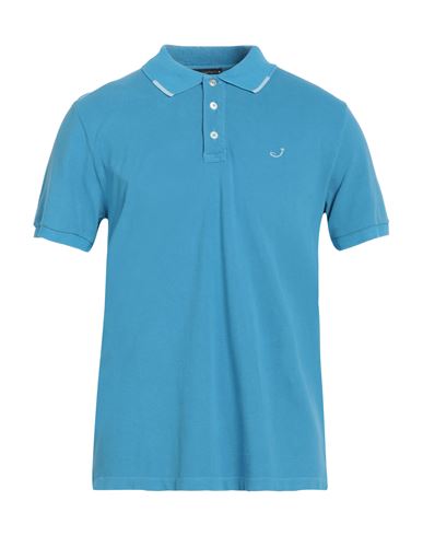 Jacob Cohёn Man Polo Shirt Azure Size Xl Cotton, Elastane In Blue