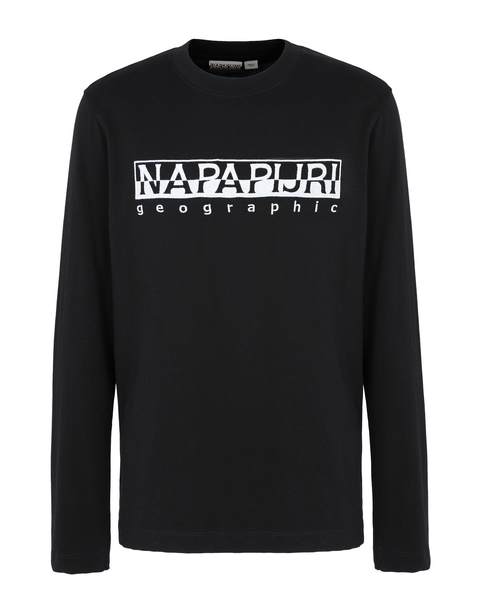 《セール開催中》NAPAPIJRI メンズ T シャツ ブラック S コットン 100% SERBER LS