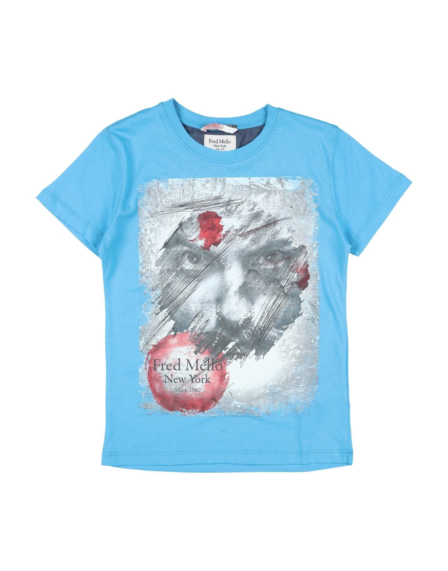 Fred Mello Kids' T-shirts In Azure