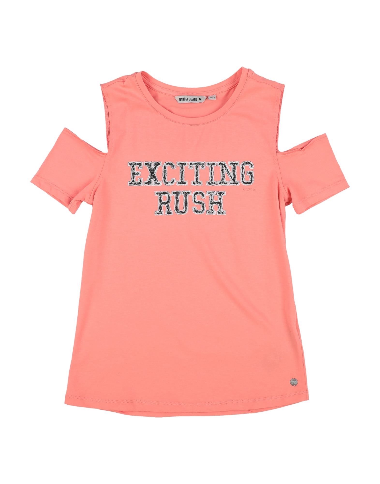 Garcia Kids' T-shirts In Salmon Pink