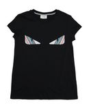 FENDI M�dchen 3-8 jahre T-shirts Farbe Schwarz Gr��e 4