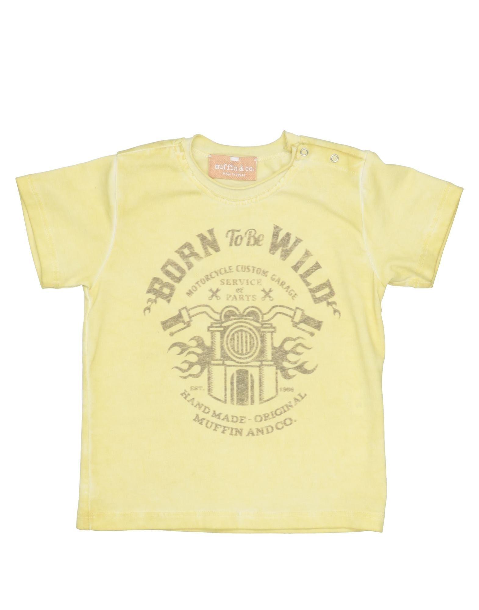 Muffin & Co. Kids' T-shirts In Yellow