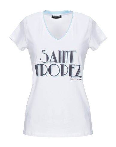 Cristinaeffe Woman T-shirt White Size 6 Cotton, Elastane