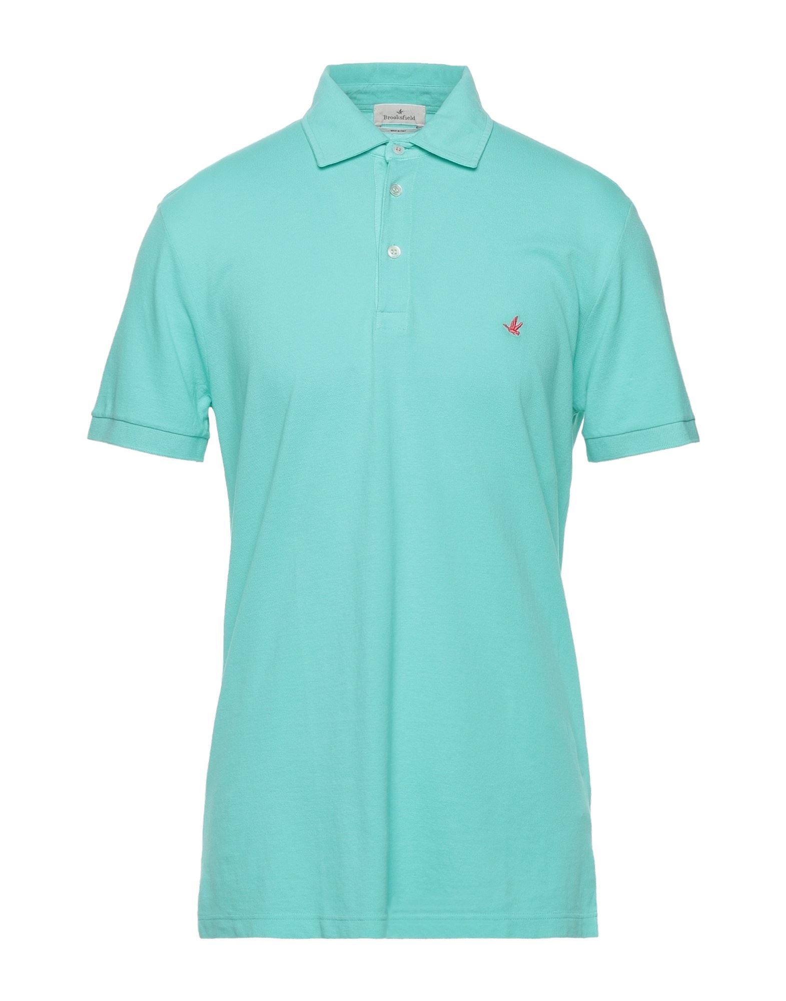 Brooksfield Polo Shirts In Turquoise