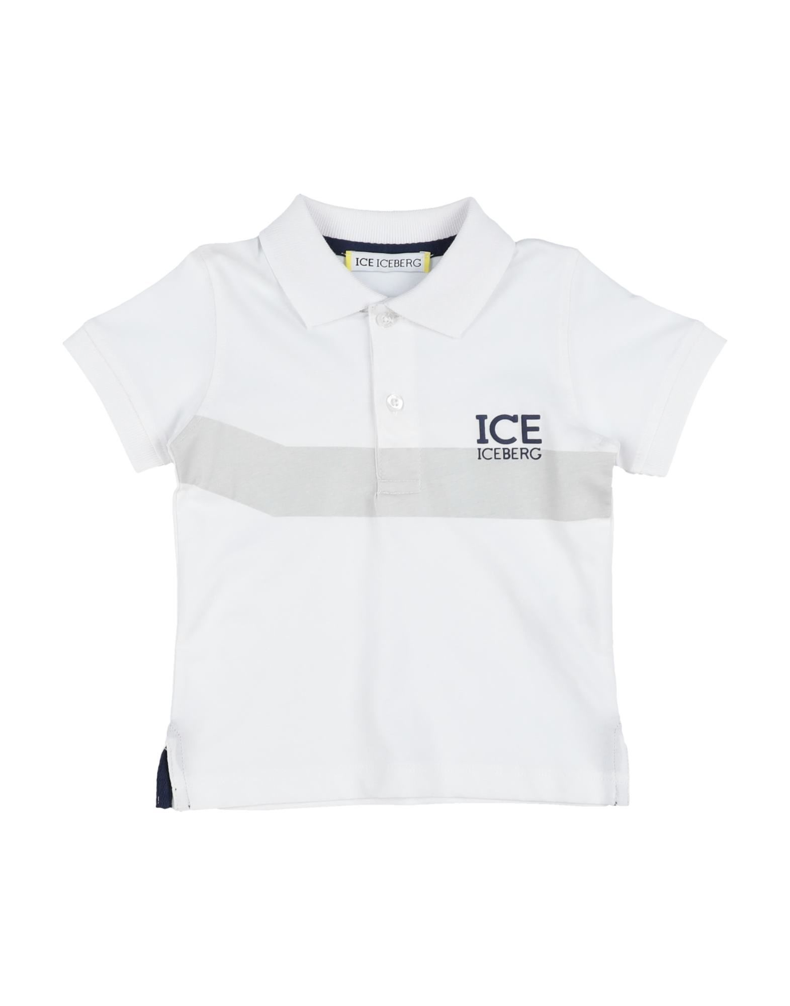 Ice Iceberg Kids' Polo Shirts In White