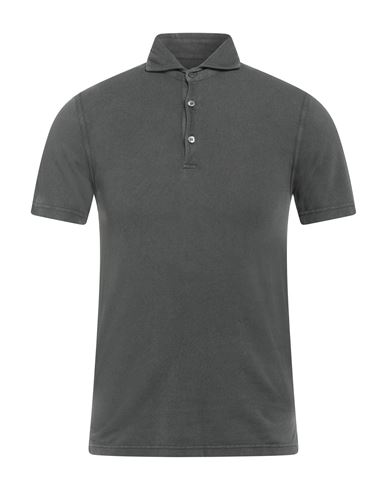 Man Polo shirt Steel grey Size 38 Cotton