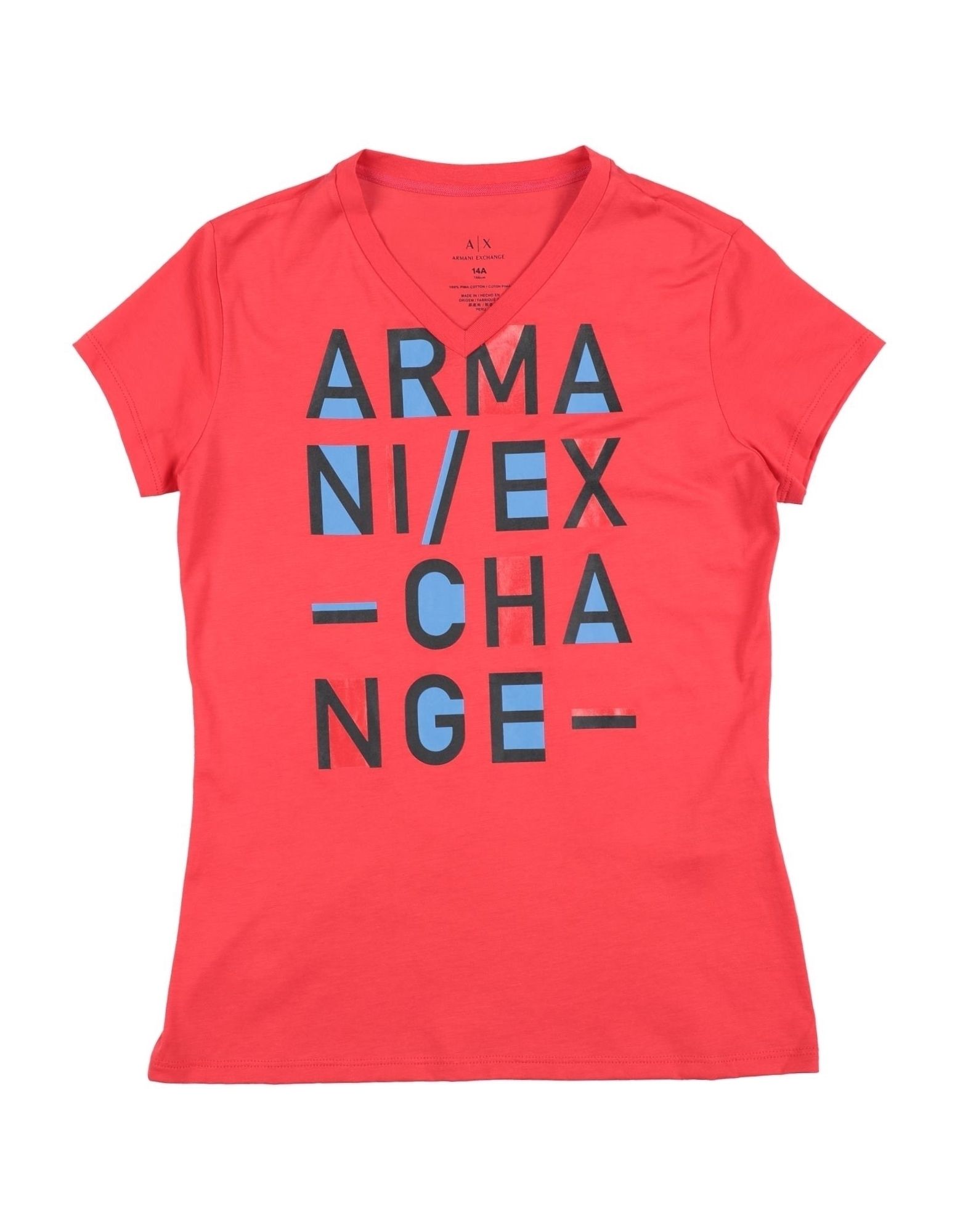 Armani Exchange Kids' T-shirts In Red