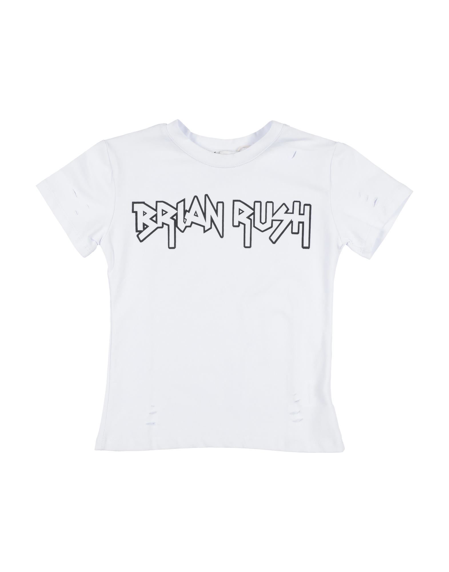 Brian Rush Kids'  T-shirts In White