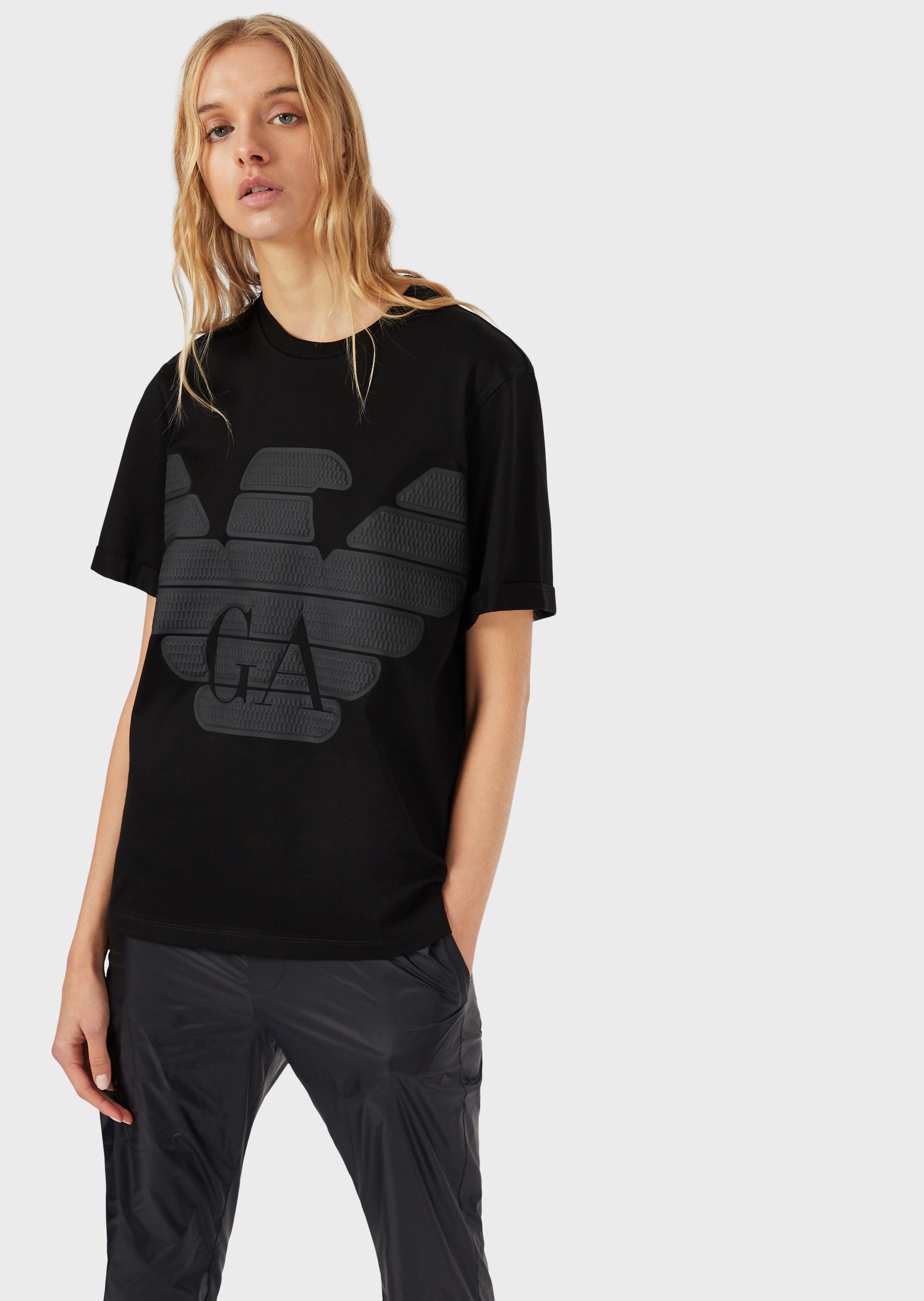 Click to view more detailed imagery on our partner's website Emporio Armani T-Shirts - Item 12384150 In Black