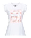 LE VOLIRE Damen T-shirts Farbe Wei Gre 3