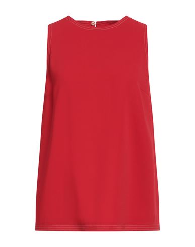 Alberto Biani Woman Top Red Size 2 Triacetate, Polyester