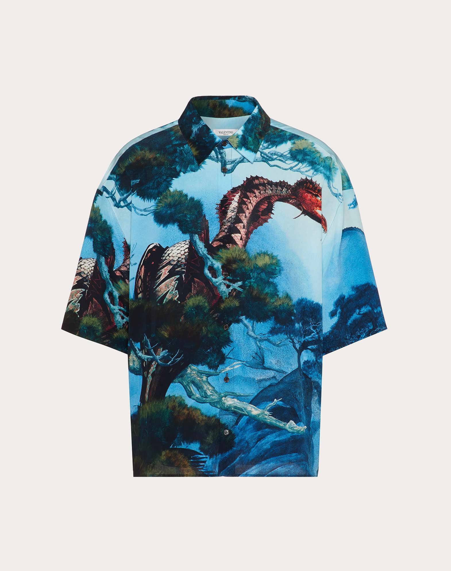 VALENTINO VALENTINO UOMO DRAGONS GARDEN SILK SHIRT