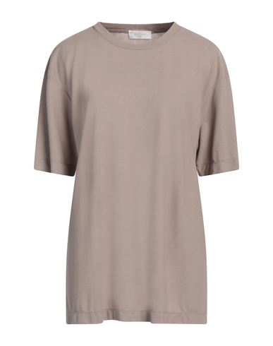 Woman T-shirt Light brown Size 10 Cotton