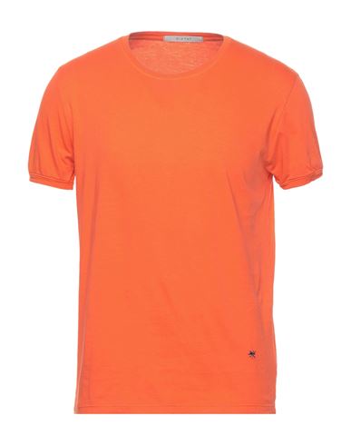 Man T-shirt Orange Size XL Cotton