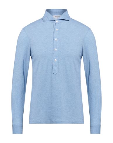 Gran Sasso Man Polo Shirt Pastel Blue Size 38 Cotton