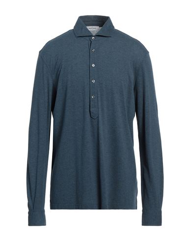 Gran Sasso Man Polo Shirt Navy Blue Size 46 Cotton