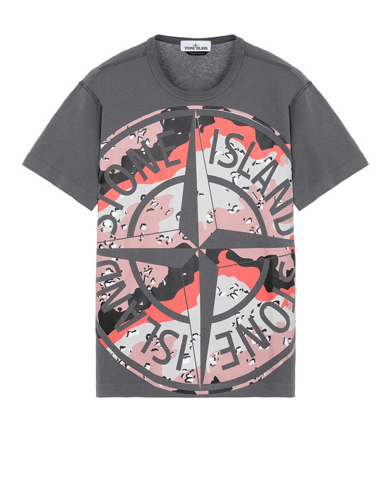 Short sleeve t-shirt Man 23386 DESERT CAMO Front STONE ISLAND