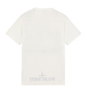 Stone Island Mens Big Logo Short Sleeve White T-Shirt Size M