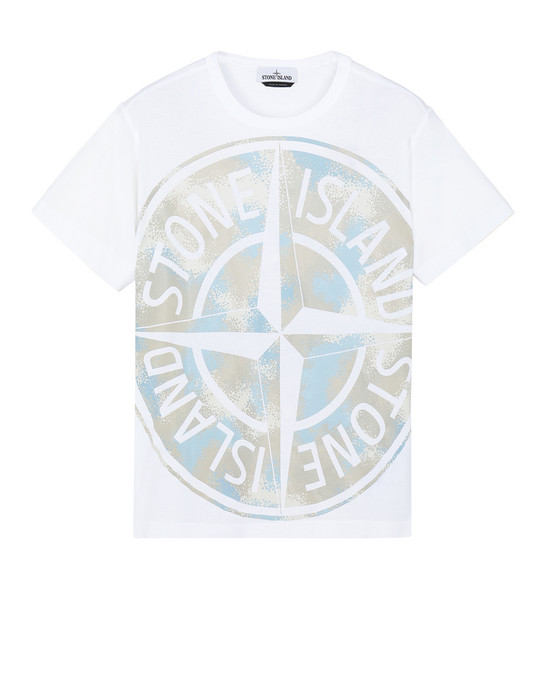 Short sleeve t-shirt Man 23388 CAMO DÉVORÉ Front STONE ISLAND