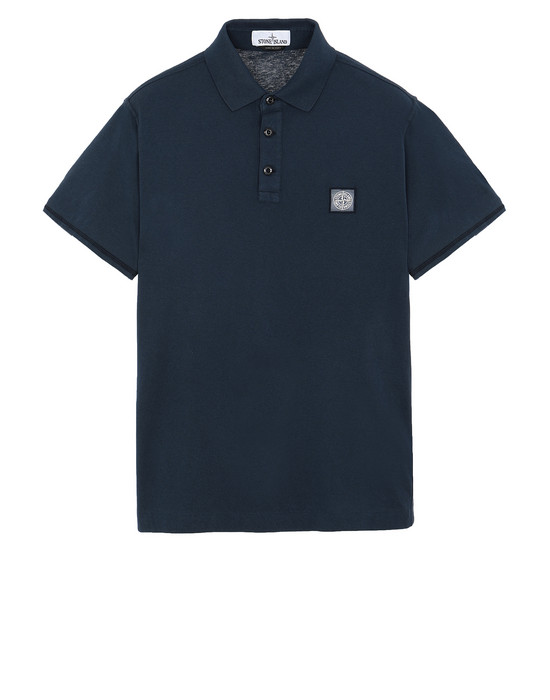 Polo shirt Man 22257“FISSATO”DYE TREATMENT Front STONE ISLAND