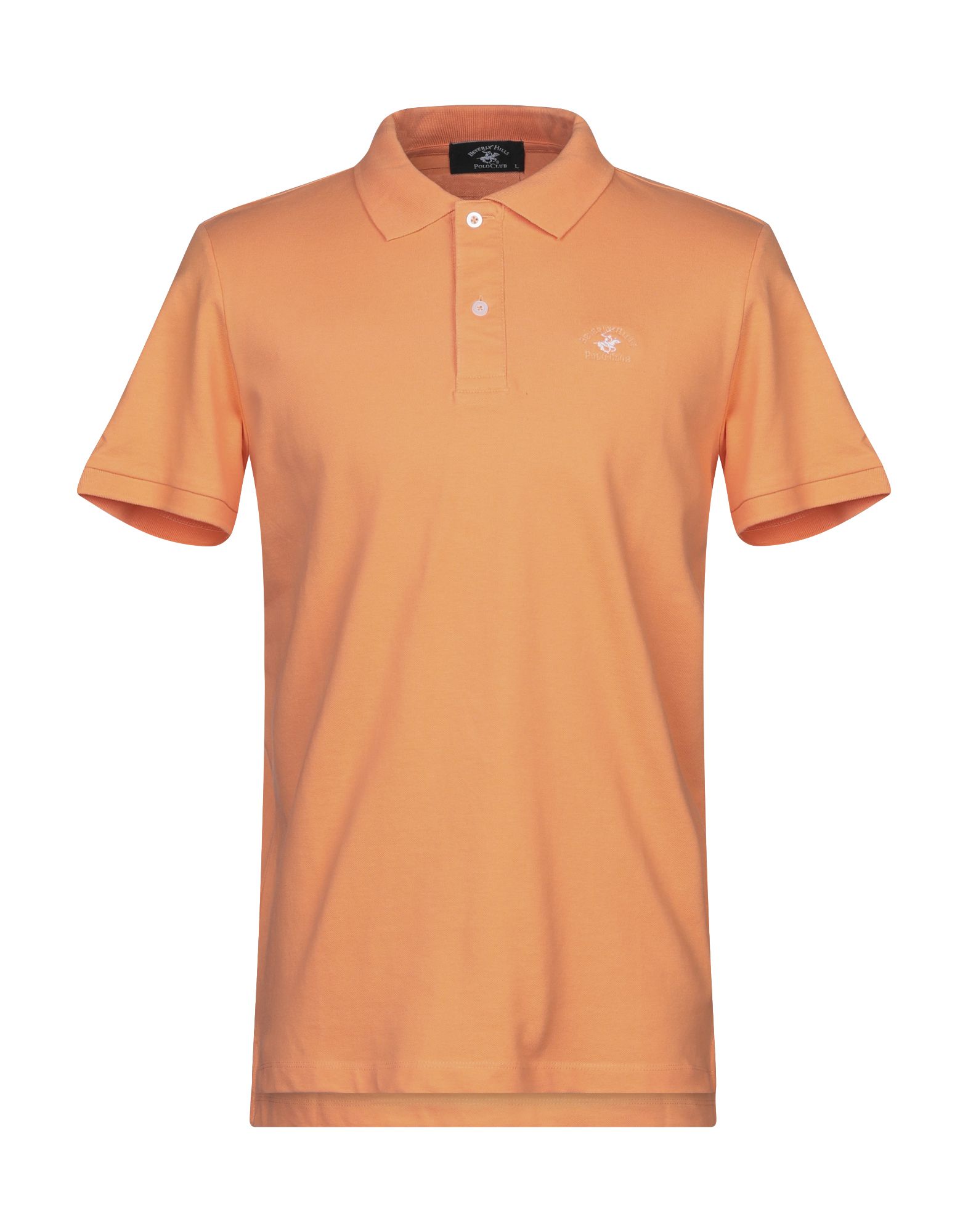 《セール開催中》BEVERLY HILLS POLO CLUB メンズ ポロシャツ オレンジ M コットン 97% / ポリウレタン 3%