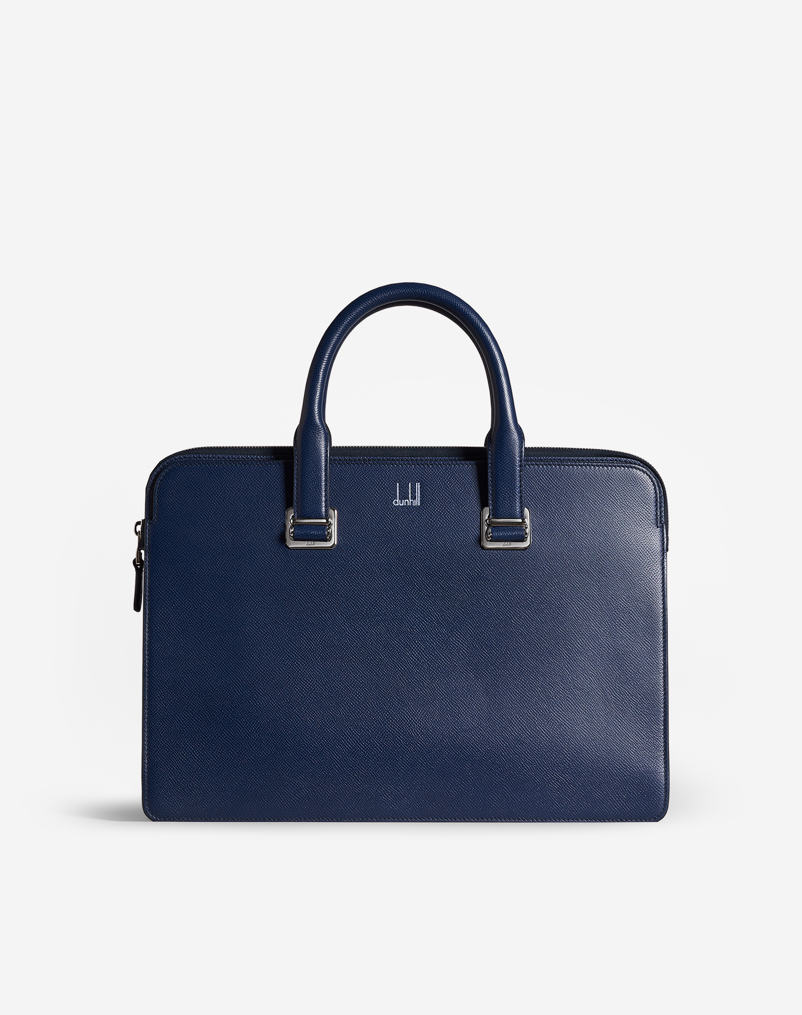 Dunhill Cadogan Single-gusset Document Case In Navy