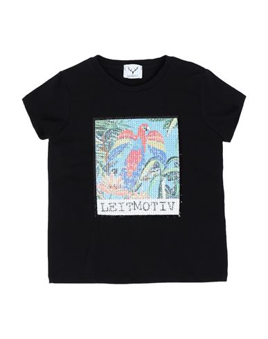 Shop Leitmotiv Toddler Girl T-shirt Black Size 6 Cotton