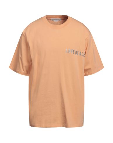 Shop Golden Goose Man T-shirt Apricot Size M Cotton In Orange
