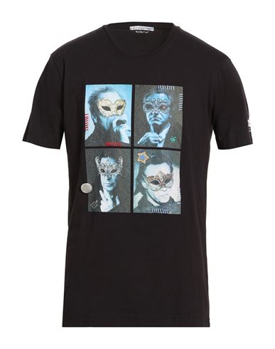 Grey Daniele Alessandrini Man T-shirt Black Size Xl Cotton