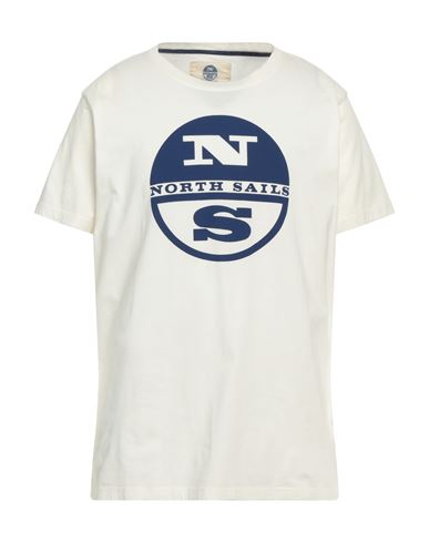 Shop North Sails Man T-shirt Ivory Size Xxl Cotton In White