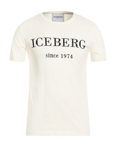 Iceberg Man T-shirt Beige Size Xxl Cotton, Polyester