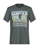 BARBOUR Herren T-shirts Farbe Militärgrün Größe 4