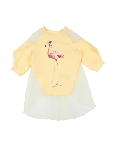 Elisabetta Franchi Babies'  Toddler Girl Sweatshirt Yellow Size 6 Cotton, Elastane