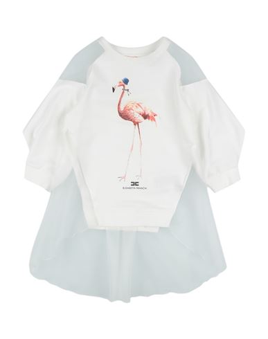 Elisabetta Franchi Babies'  Toddler Girl Sweatshirt White Size 6 Cotton, Elastane