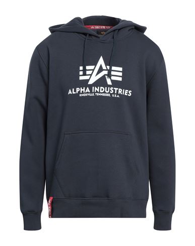 Alpha Industries Man Sweatshirt Lead Size Xl Cotton, Polyester In Grey