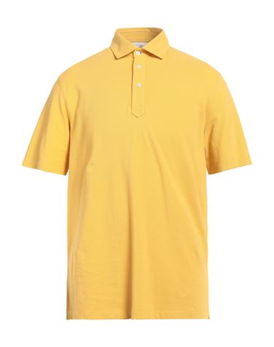 Brunello Cucinelli Man Polo Shirt Yellow Size 40 Cotton