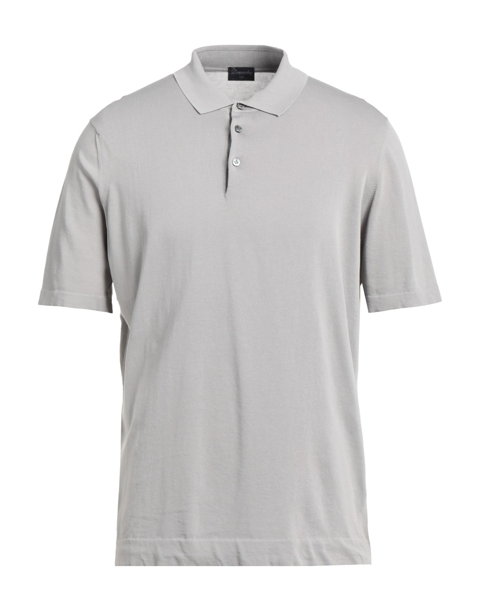 Shop Drumohr Man Polo Shirt Light Grey Size 44 Cotton