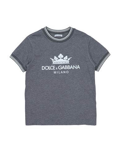 Dolce & Gabbana Kids'  Toddler Boy T-shirt Grey Size 7 Cotton, Elastane