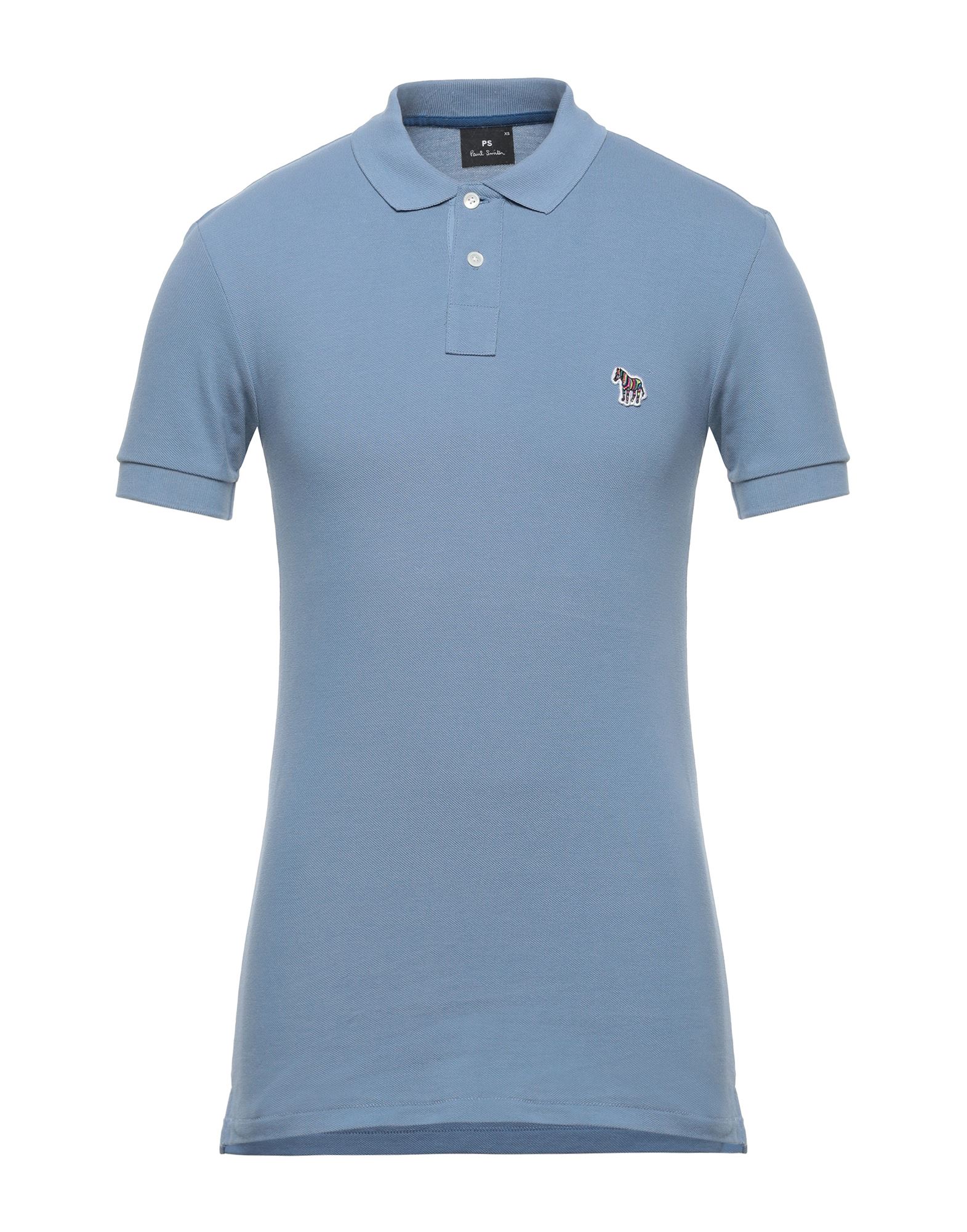 Ps By Paul Smith Polo Shirts In Pastel Blue