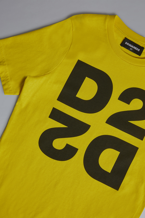 Dsquared2 Unisex Short Sleeve T-shirt In Yellow
