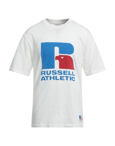 Russell Athletic Man T-shirt Off White Size L Cotton, Polyester
