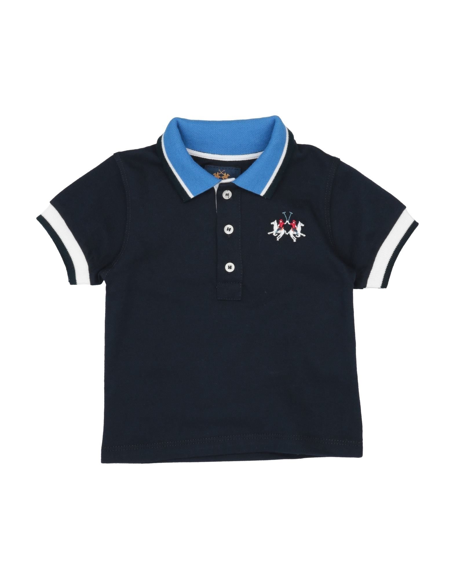 La Martina Kids'  Polo Shirts In Midnight Blue