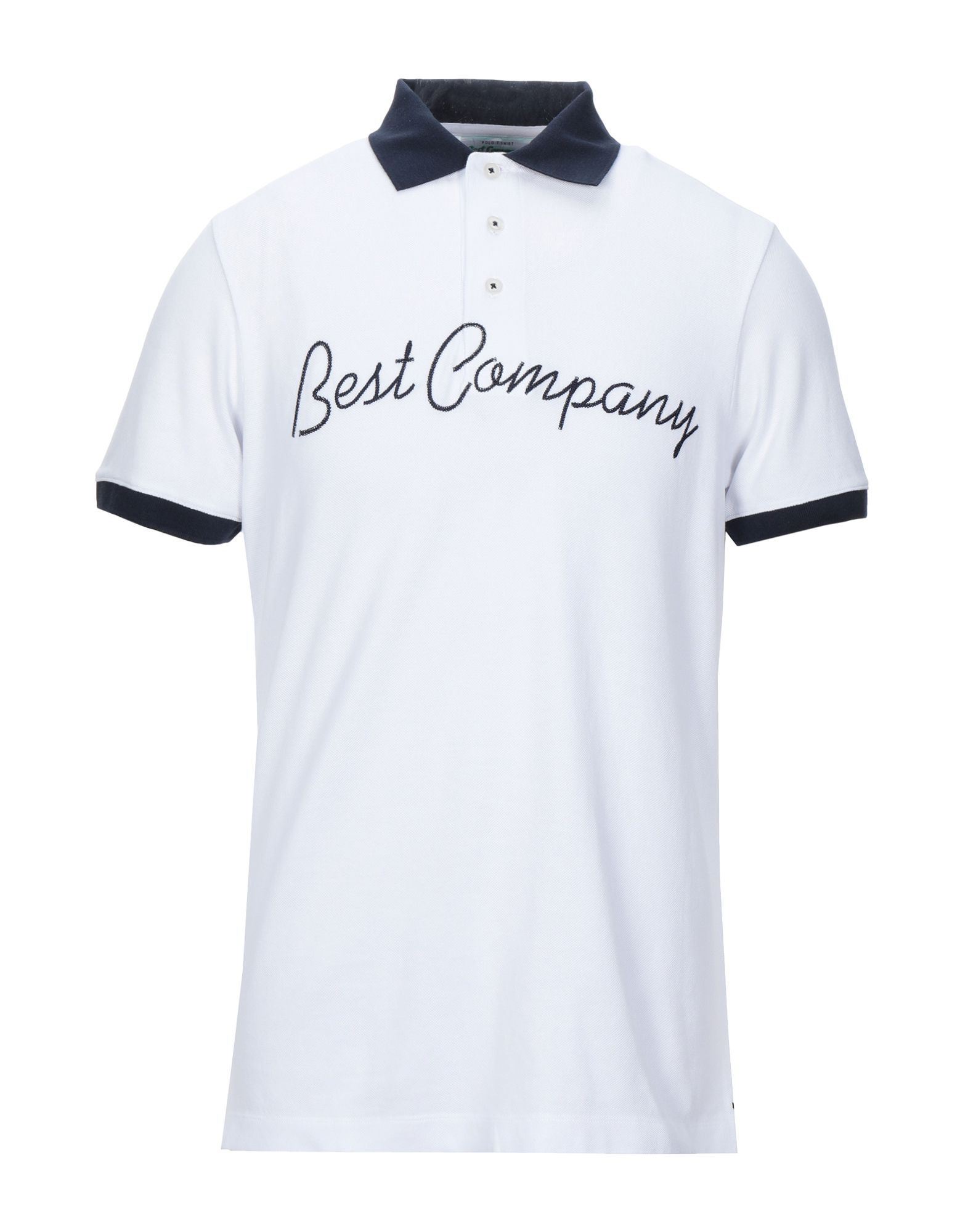 《セール開催中》BEST COMPANY メンズ ポロシャツ ホワイト M コットン 100%
